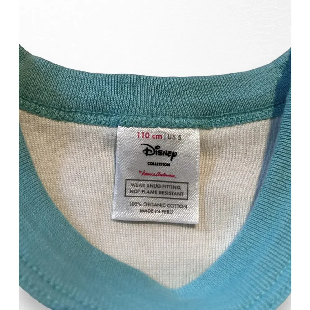 Hanna Andersson x Disney Ariel Organic Shortie PJ's, Size 5
